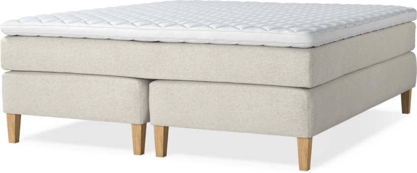 Delux Sense - Kontinentalsäng, dubbelsäng med bäddmadrass - Beige