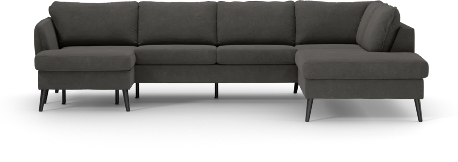 County - 3-sits soffa med schäslong vänster och divan höger - Brun