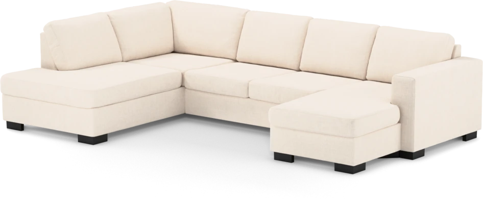 Nevada - 3-sits soffa med divan vänster och schäslong höger - Vit