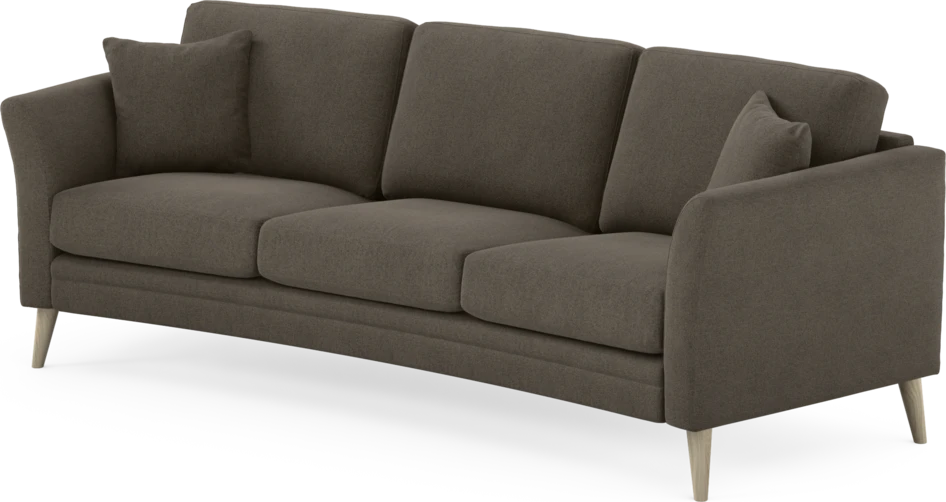 Eden - 3-sits soffa svängd - Brun