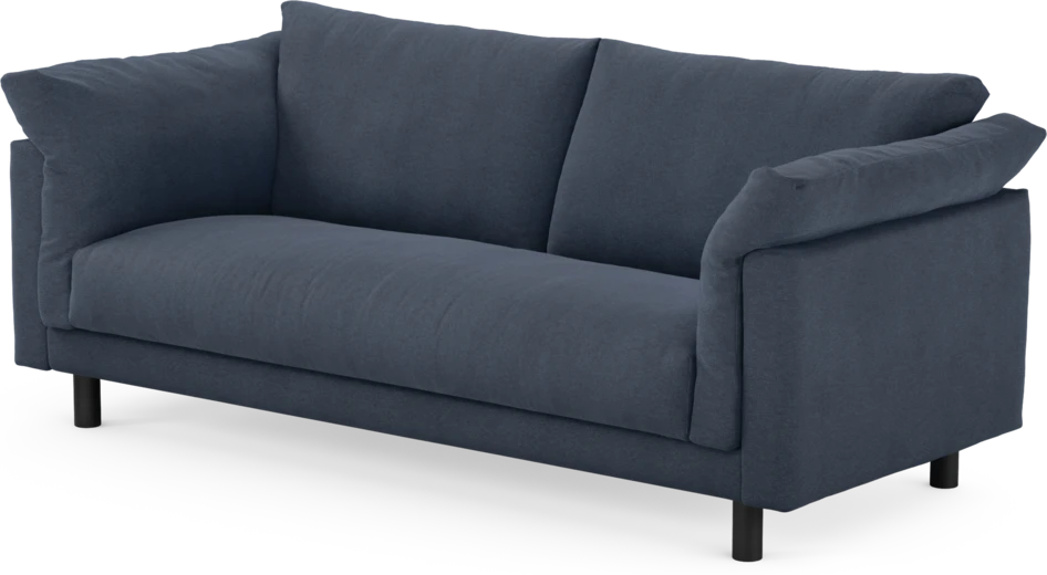 Cherrie - 2,5-sits soffa, hel dyna, fast klädsel - Blå