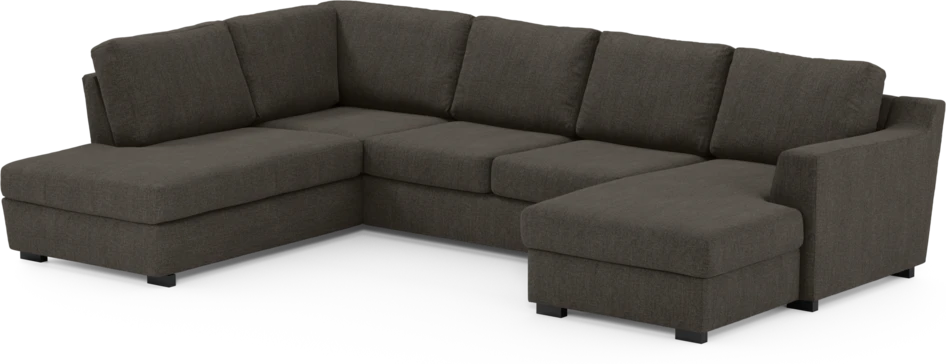 Friday - 3-sits soffa med divan vänster och schäslong höger - Brun