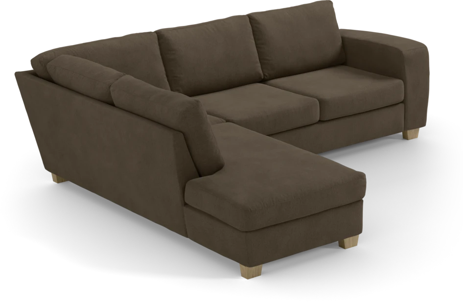 Friday - 2,5-sits soffa med divan vänster - Brun