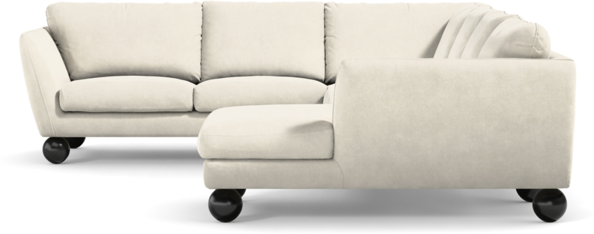 Madison Lux - Hörnsoffa med schäslong höger - Vit