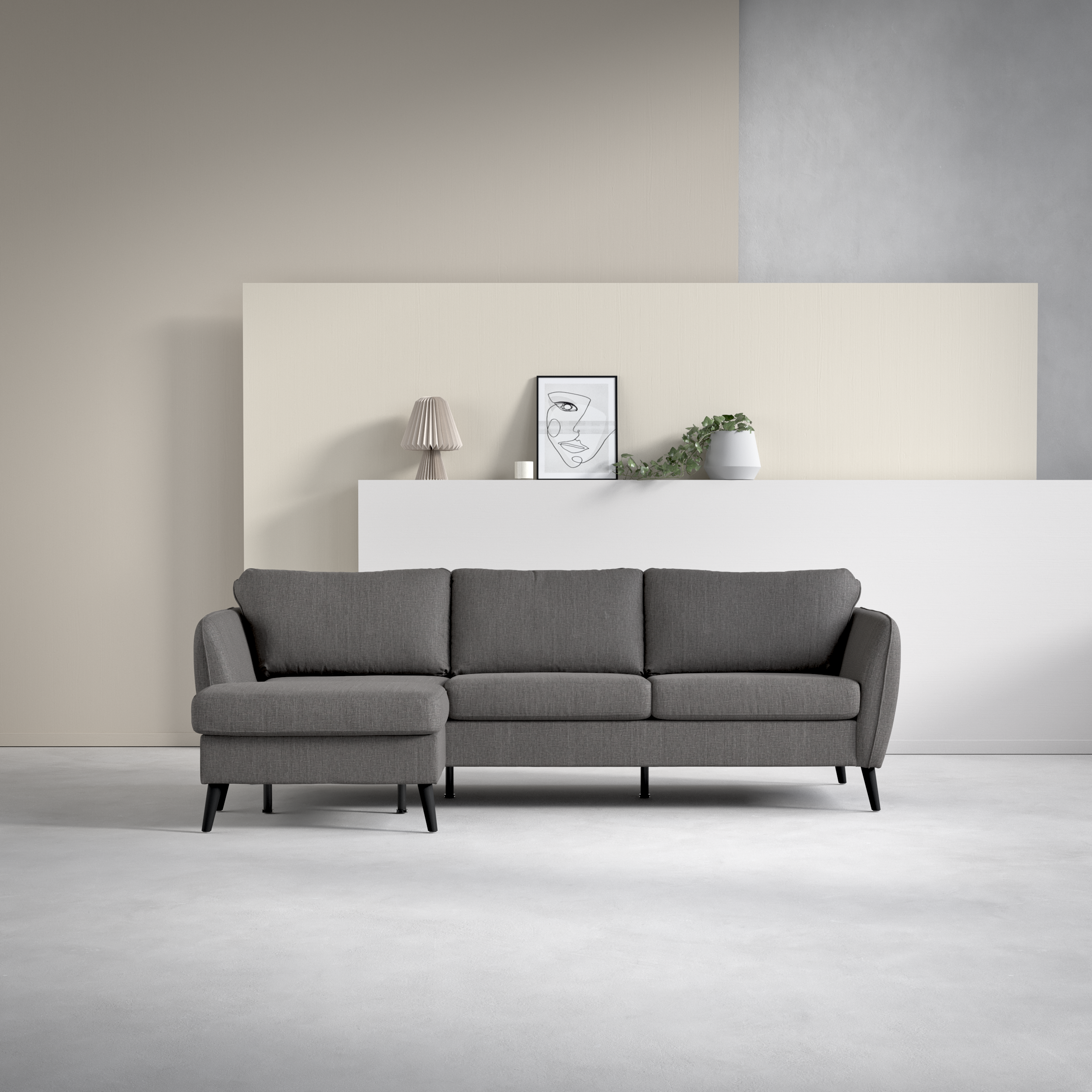 County - 3-sits soffa med flyttbar schäslong - inspiration