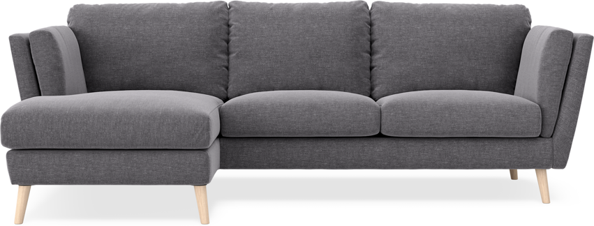 Madison Lux - 2-sits soffa med schäslong vänster - Grå