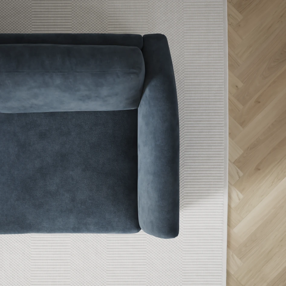Öland - Bäddsoffa 3-sits, längsbäddad - Blå