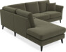 Eden - 2-sits soffa med divan - Brun
