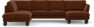Madison Lux - 2-sits soffa med divan vänster och schäslong höger - Orange