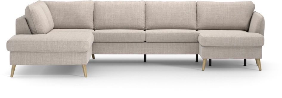 County - 3-sits soffa med divan vänster och schäslong höger - Beige