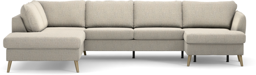 County - 3-sits soffa med divan vänster och schäslong höger - Beige