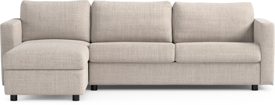 Lindö - Bäddsoffa 2,5-sits med schäslong, vändbar - Beige