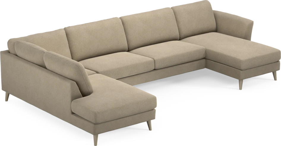 Bridge - 3-sits soffa med divan vänster och schäslong höger - Beige