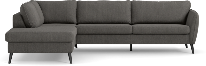 County - 2,5-sits soffa med divan vänster - Brun