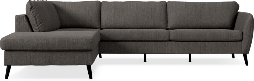 County - 2,5-sits soffa med divan vänster - Brun
