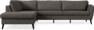 County - 2,5-sits soffa med divan vänster - Brun