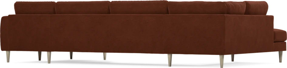Bridge - 3-sits soffa med divan vänster och schäslong höger - Orange