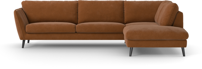 Madison Lux - 3-sits soffa med divan höger - Orange
