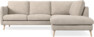Madison - 2-sits soffa med divan höger - Vit