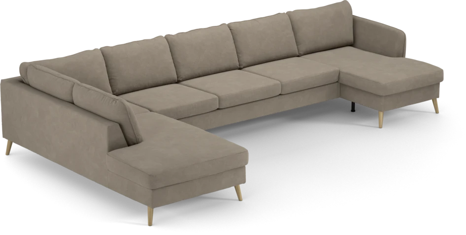 County - 4-sits soffa med divan vänster och schäslong höger - Beige