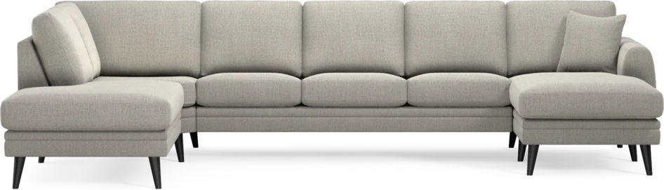 Eden - 3-sits soffa med divan vänster och schäslong höger - Grå