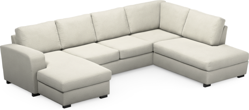 Friday - 3-sits soffa med schäslong vänster och divan höger - Vit