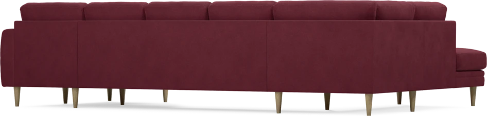 Eden - 3-sits soffa med divan vänster och schäslong höger - Röd