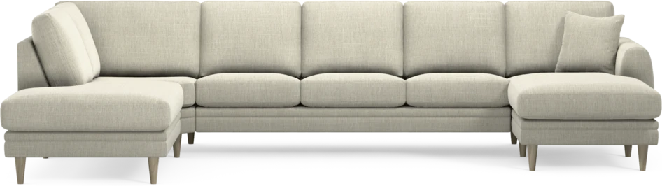 Eden - 3-sits soffa med divan vänster och schäslong höger - Beige