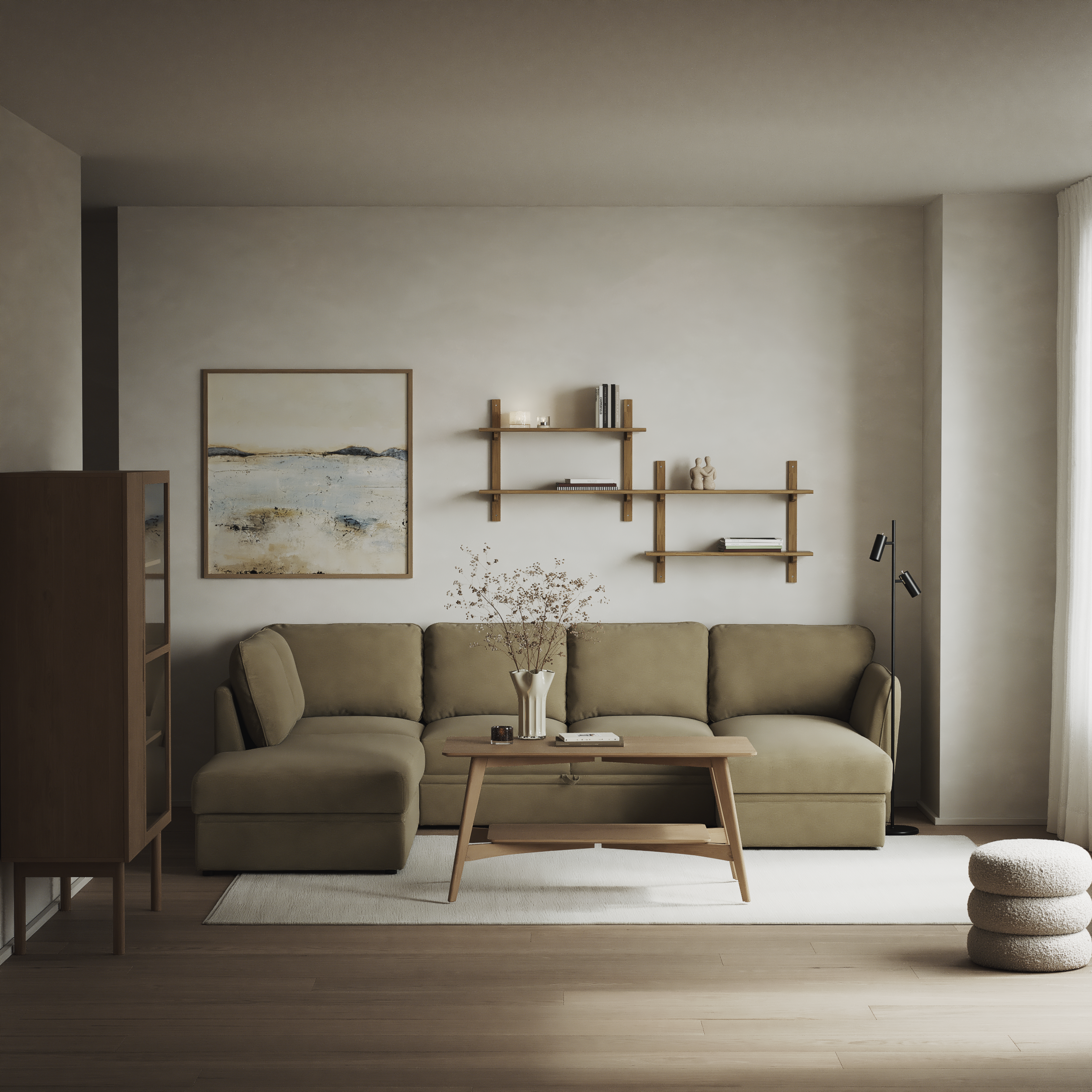 Öland - Bäddsoffa med divan vänster och schäslong höger - inspiration