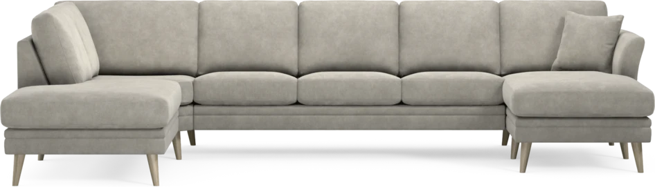 Eden - 3-sits soffa med divan vänster och schäslong höger - Grå