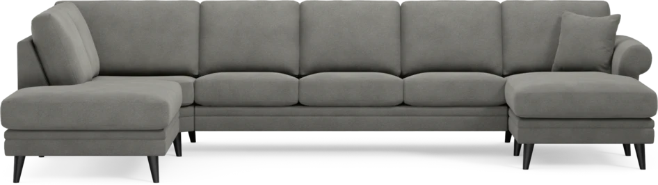 Eden - 3-sits soffa med divan vänster och schäslong höger - Grå