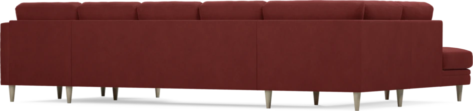 Eden - 3-sits soffa med divan vänster och schäslong höger - Röd