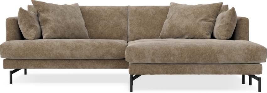Harper - 4-sits med schäslong XL höger - Brun
