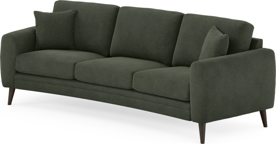 Eden - 3-sits soffa svängd - Grön