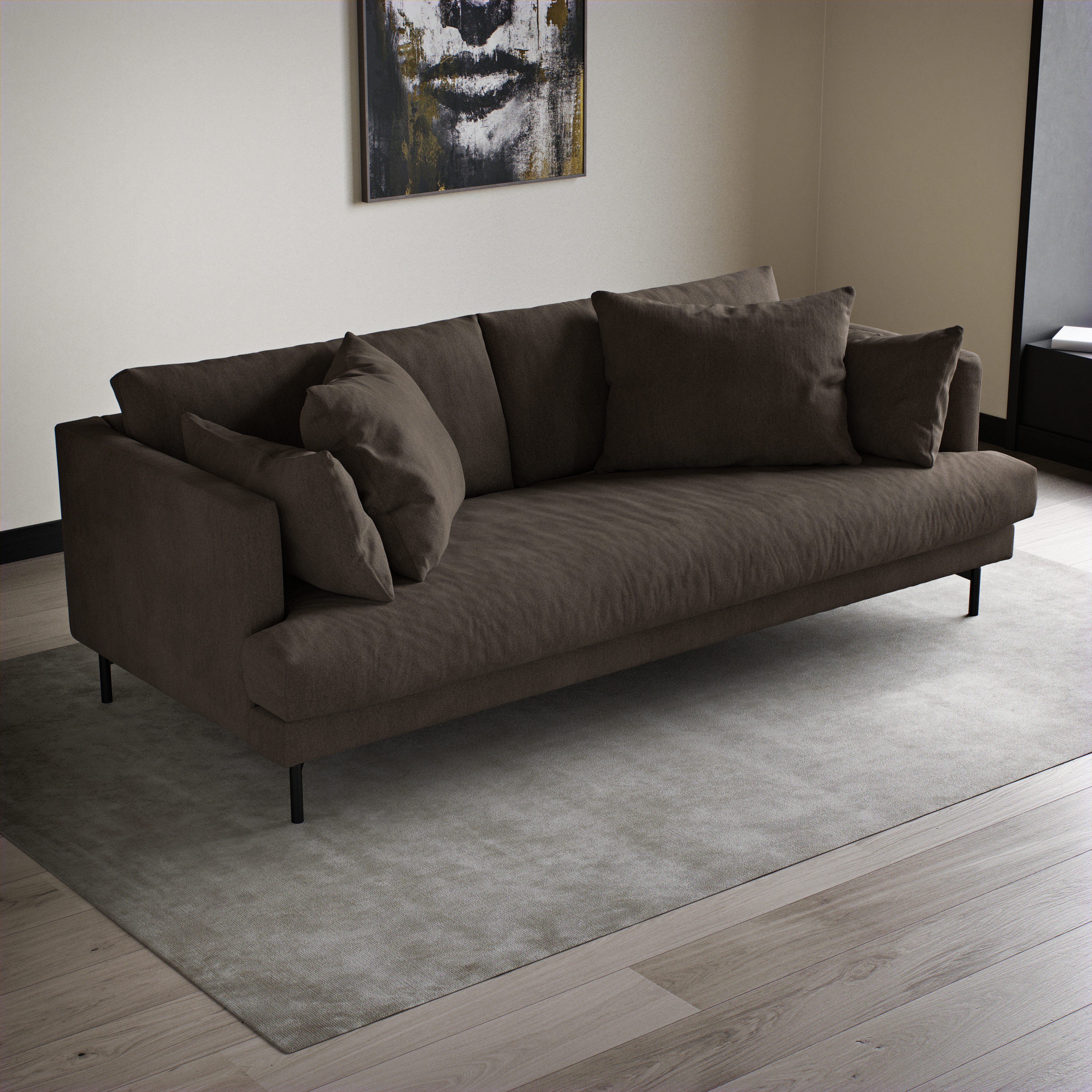 Harper - 3-sits soffa, hel dyna - inspiration