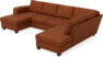 Friday - 3-sits soffa med schäslong vänster och divan höger - Orange