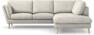 Madison - 2-sits soffa med divan höger - Vit