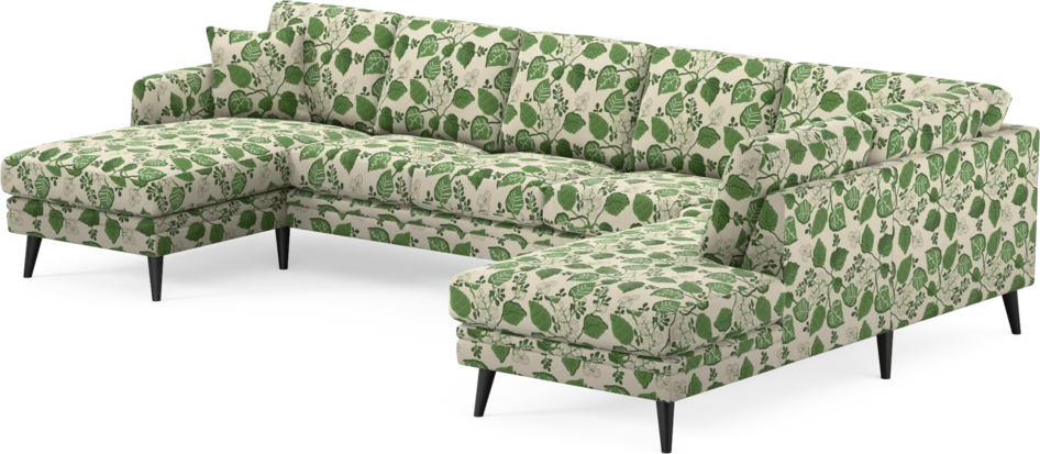 Eden - 3-sits soffa med schäslong vänster och divan höger - Flerfärgad