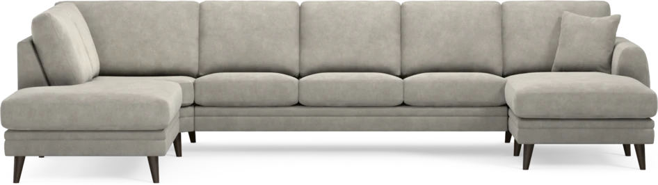 Eden - 3-sits soffa med divan vänster och schäslong höger - Grå