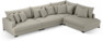 Rossi - 4-sits soffa med divan höger - Grå