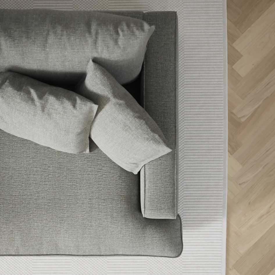 Rossi - 3-sits soffa med divan höger - Grå