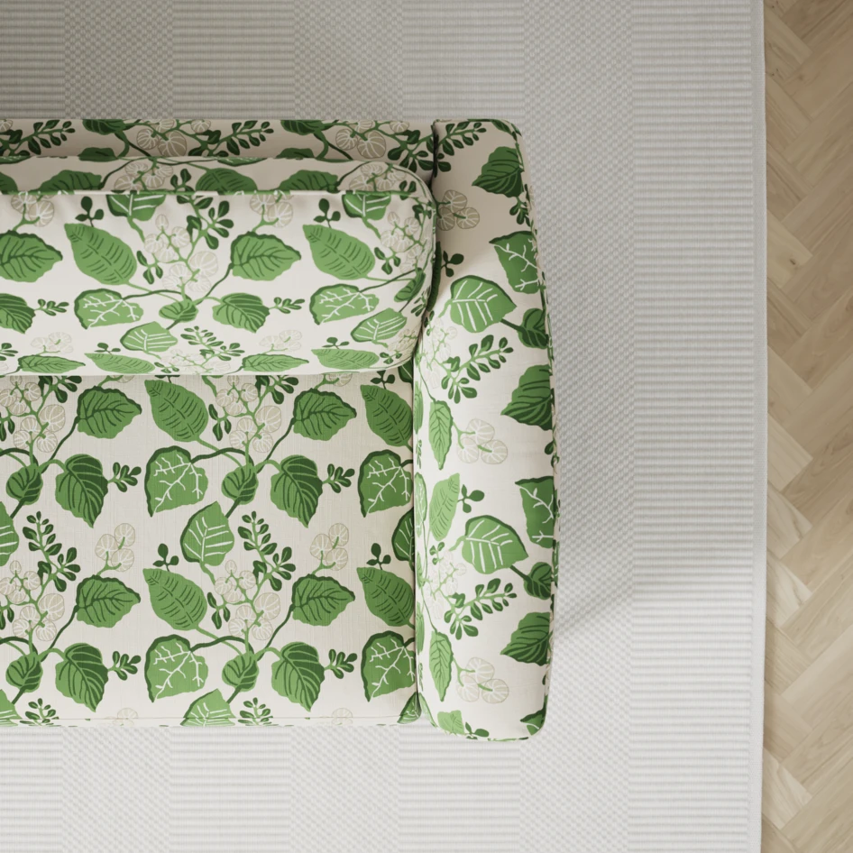 Bridge - 3-sits soffa med divan höger - Grön