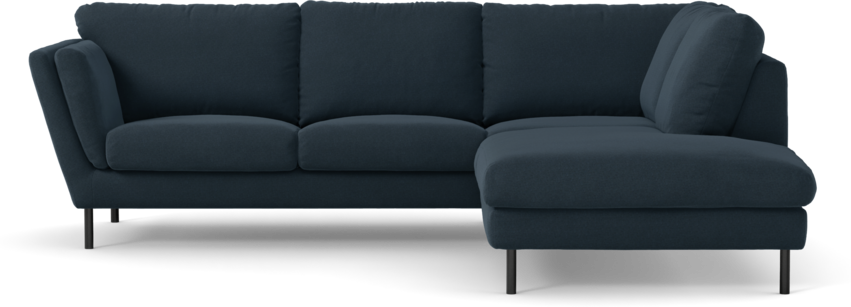 Madison Lux - 2-sits soffa med divan höger - Blå