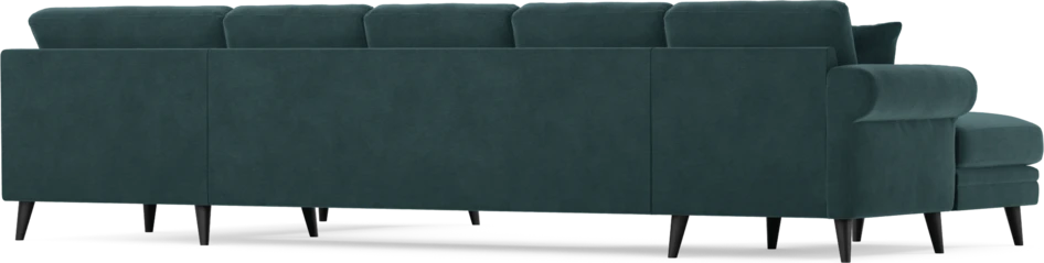 Eden - 3-sits soffa med schäslong vänster och divan höger - Blå