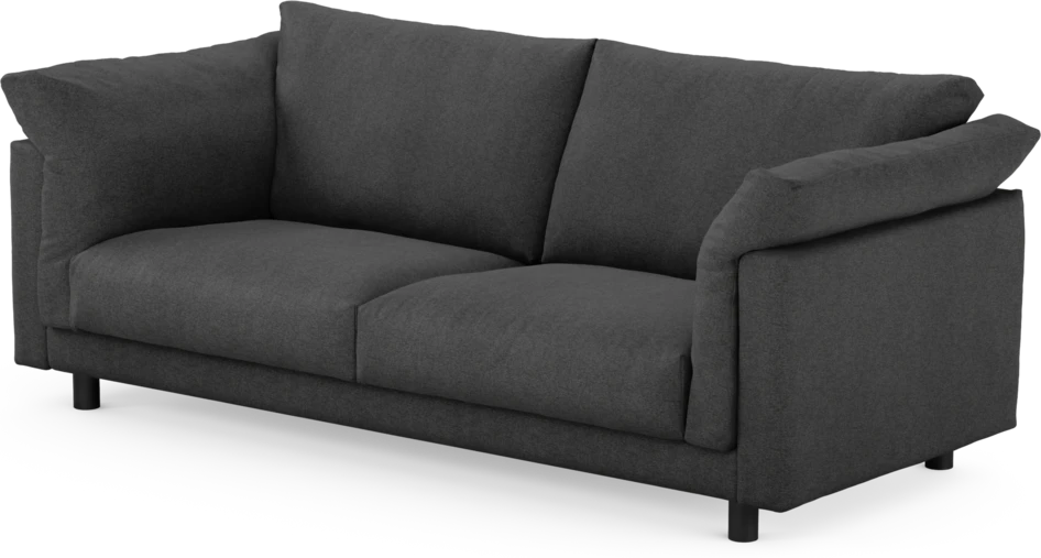 Cherrie - 2,5-sits soffa, fast klädsel - Svart