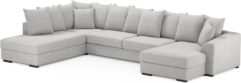 Town - 3-sits soffa med divan vänster och schäslong höger - Grå