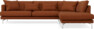 Harper - 3-sits soffa med divan höger - Orange