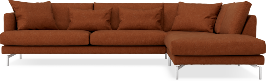Harper - 3-sits soffa med divan höger - Orange