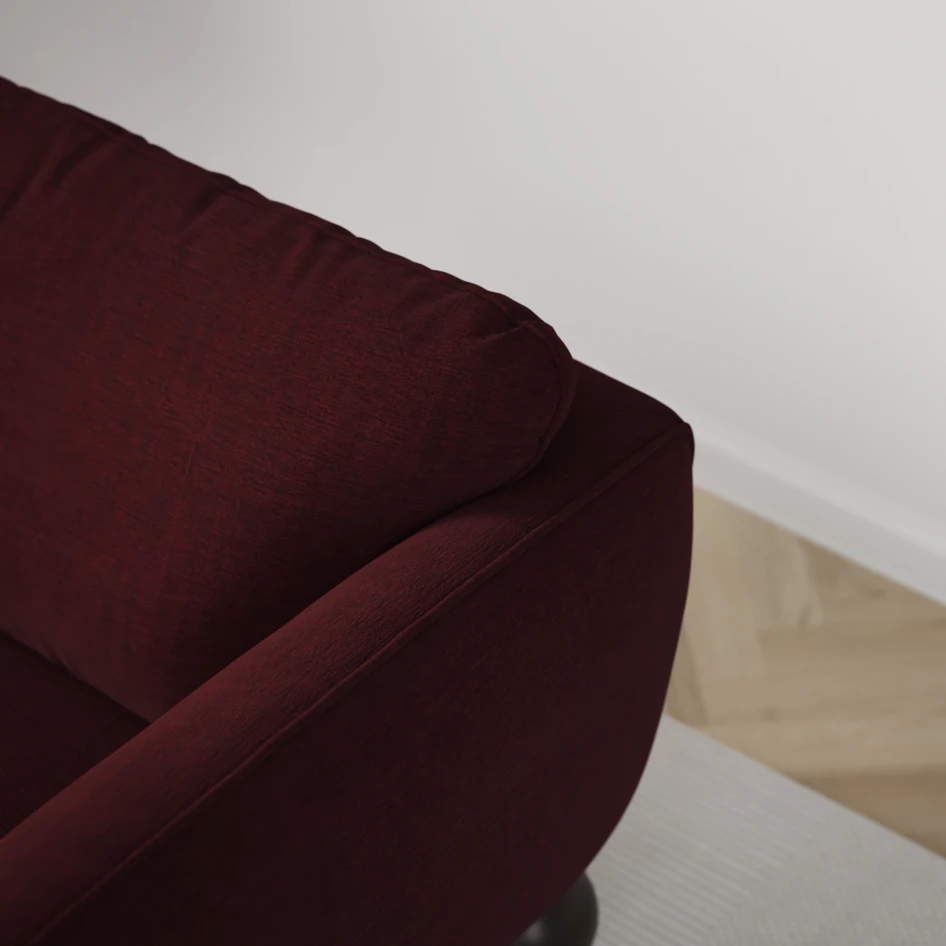 Madison Lux - 3-sits soffa - Röd