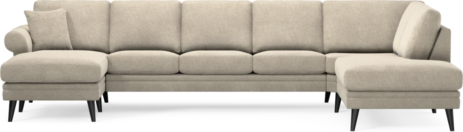 Eden - 3-sits soffa med schäslong vänster och divan höger - Beige
